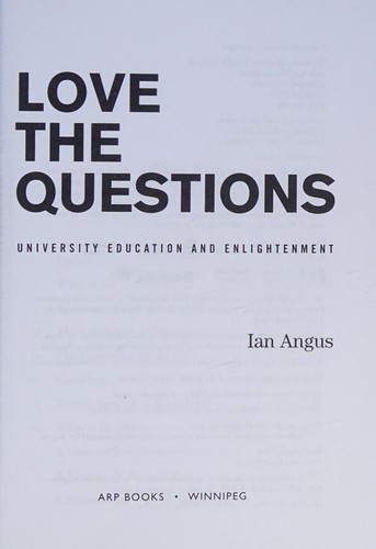 Cover of Love the questions