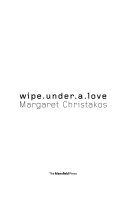 Cover of Wipe Under a Love