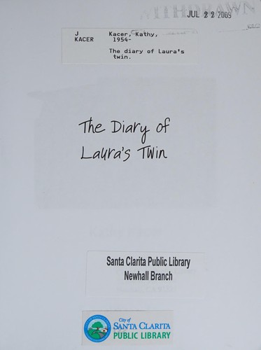 Cover of The diary of Laura's twin