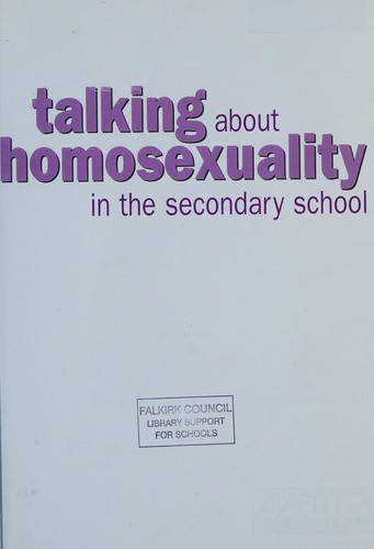 Cover of Talking about Homosexuality in the Secondary School