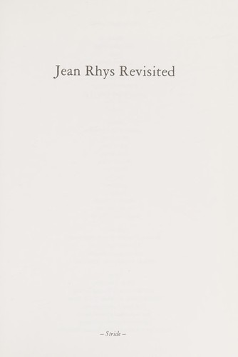 Cover of Jean Rhys revisited