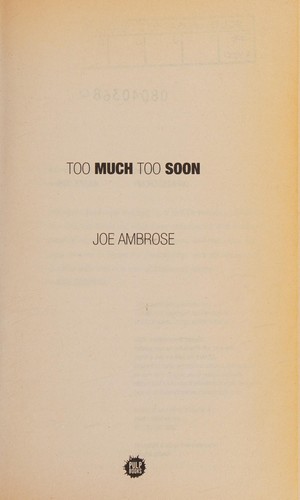 Cover of Too Much Too Soon