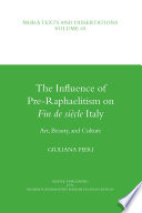 Cover of The Influence of Pre-Raphaelitism on Fin de Siècle Italy