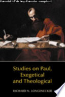 Cover of Studies in Paul, exegetical and theological
