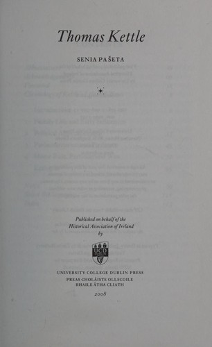 Cover of Thomas Kettle