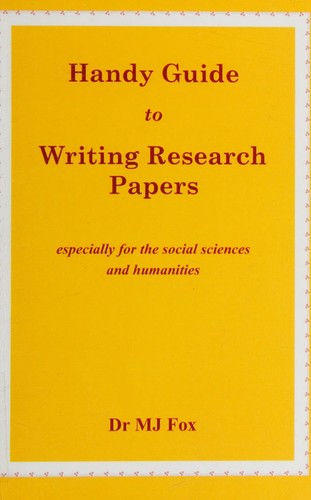 Cover of Handy Guide to Writing Research Papers
