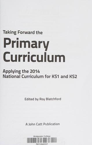 Cover of Taking Forward the Primary Curriculum