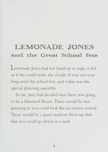 Cover of Lemonade Jones and the Great School Fete