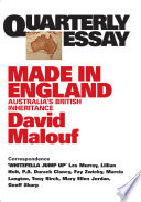 Cover of Quarterly Essay 12 Made in England