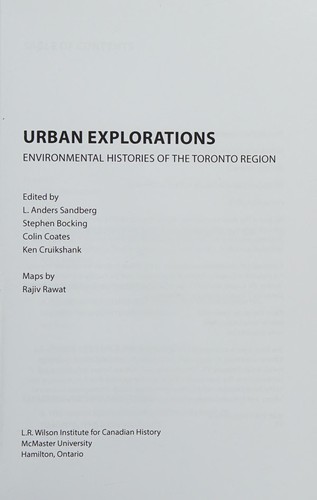Cover of Urban explorations