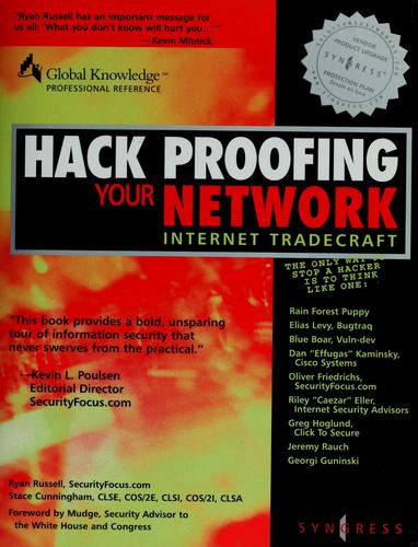 Cover of Hack proofing your network