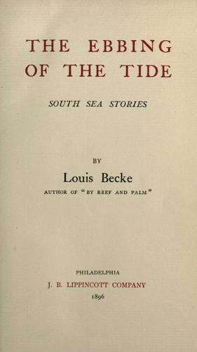 Cover of The ebbing of the tide