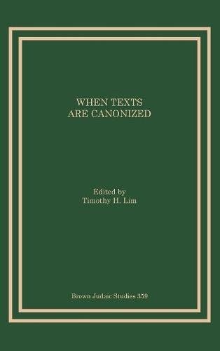 Cover of When Texts Are Canonized