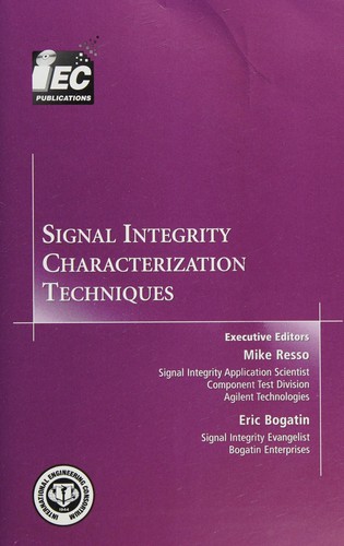 Cover of Signal integrity characterization techniques