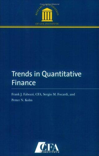 Cover of Trends in Quantitative Finance
