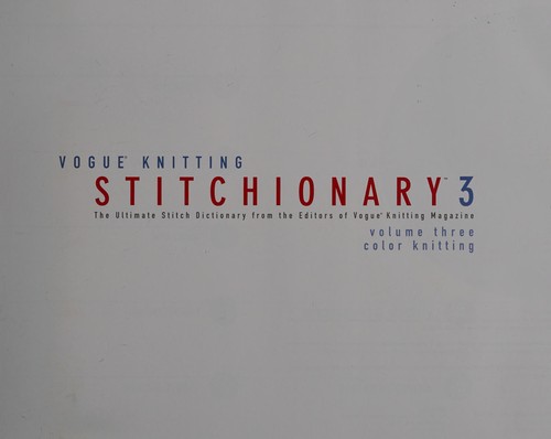 Cover of Vogue knitting stitchionary