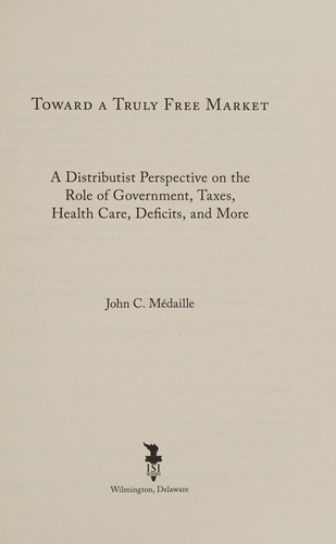 Cover of Toward a truly free market