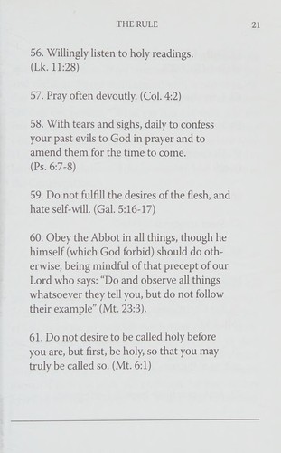 Cover of Rule of St. Benedict, PB