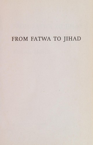 Cover of From fatwa to jihad