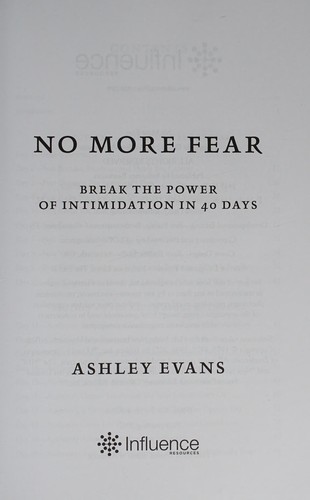 Cover of No More Fear
