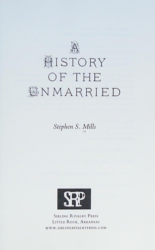 Cover of A history of the unmarried