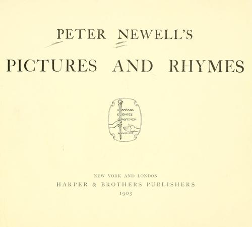 Cover of Peter Newell's pictures and rhymes
