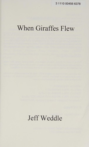 Cover of When giraffes flew