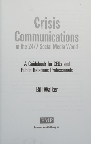 Cover of Crisis communications in the 24/7 social media world