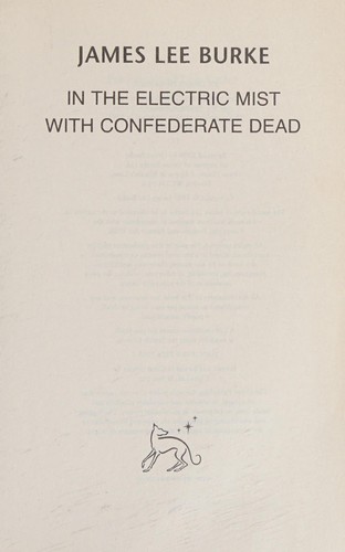 Cover of In the Electric Mist with Confederate Dead