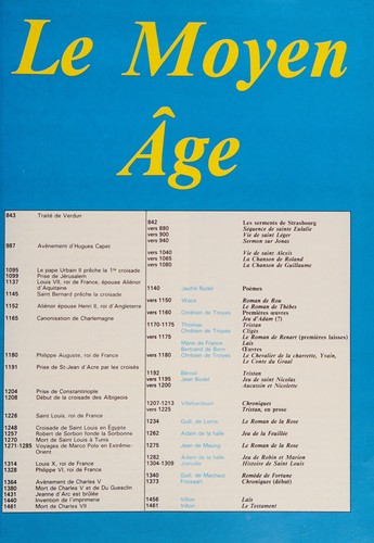 Cover of Le moyen âge et le XVIe siècle en littérature