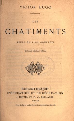 Cover of Les châtiments