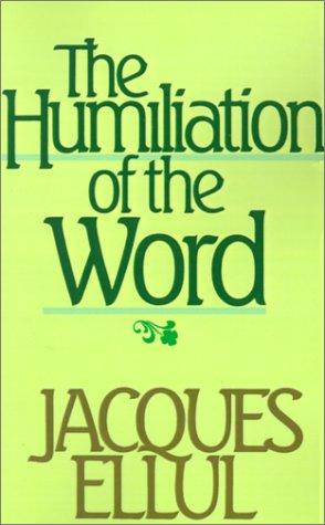 Cover of The humiliation of the word