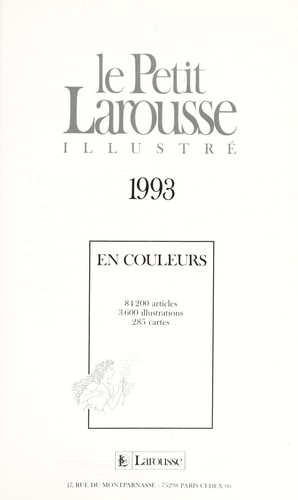 Cover of Petit Larousse illustre, 1993