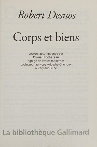 Cover of Corps et biens