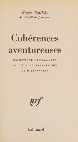 Cover of Cohérences aventureuses