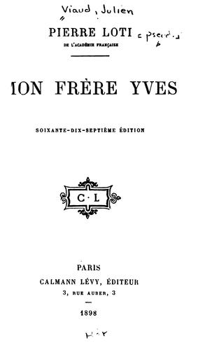 Cover of Mon frère Yves