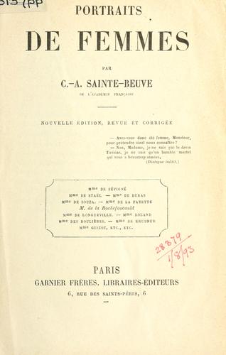 Cover of Portraits de femmes