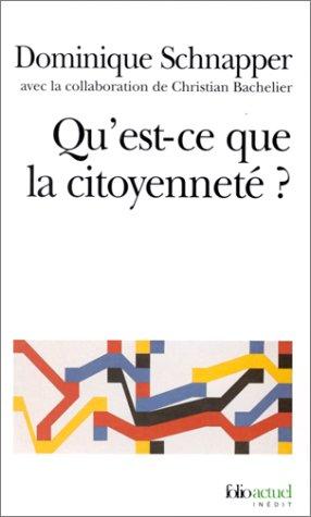 Cover of Qu'est-ce que la citoyenneté?