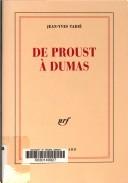 Cover of De Proust à Dumas