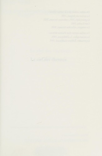 Cover of Le ciel des chevaux