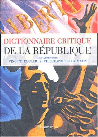 Cover of Dictionnaire critique de la République