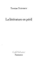 Cover of La littérature en péril