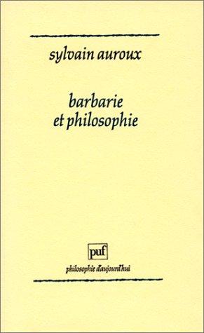 Cover of Barbarie et philosophie