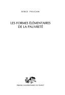 Cover of Les formes élémentaires de la pauvreté