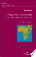 Cover of L'Afrique noire face aux défis de la gouvernance démocratique