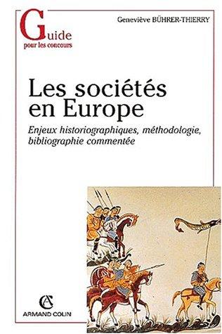 Cover of Les sociétés en Europe du milieu du VIe à la fin du IXe siècle