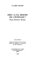 Cover of Dieu a-t-il besoin de l'écrivain?