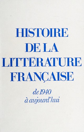 Cover of Histoirede la littérature française
