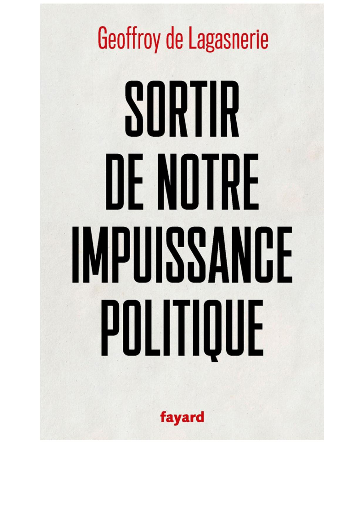 Cover of Sortir de notre impuissance politique