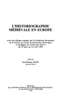Cover of L'Historiographie médiévale en Europe